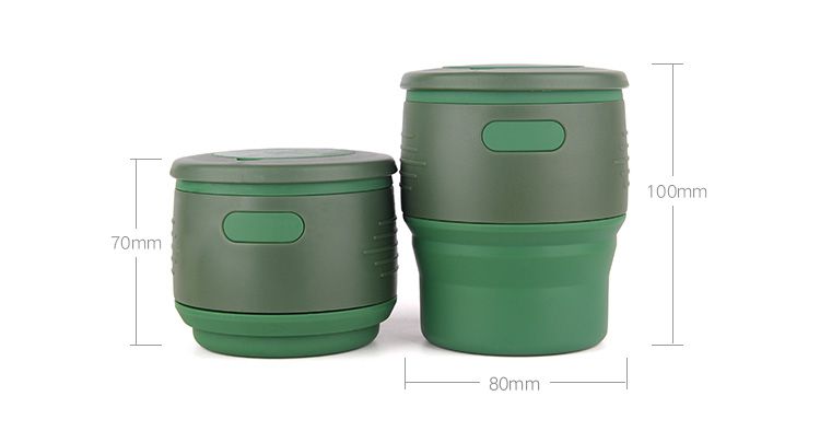 Silicone Coffee Cup with storage jar