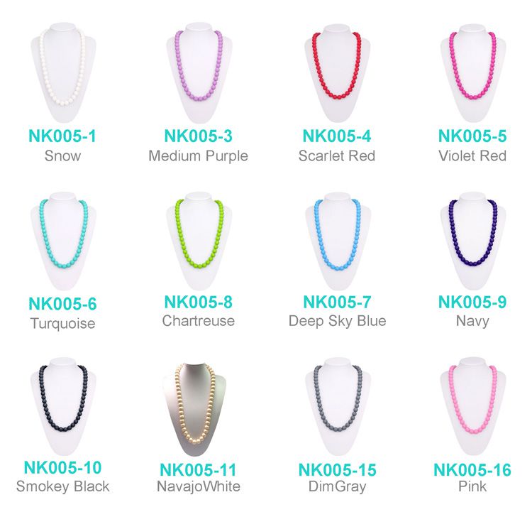 silicone chew necklace for mom wear