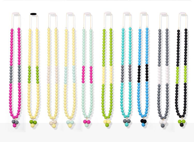 100% silicone, free of BPA teething necklace