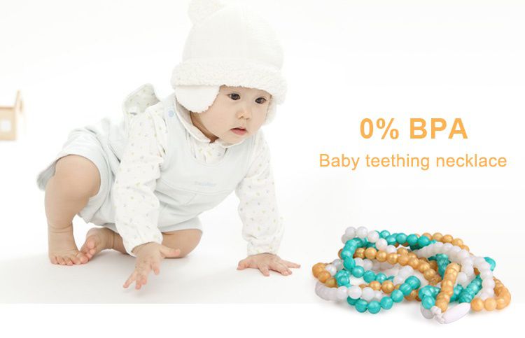 Silicone Nursing Teething Necklace for mom and safety for baby