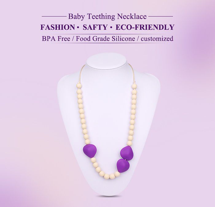 Silicone Beads jewelry with Baby-safe necklace, Best Soothing Method