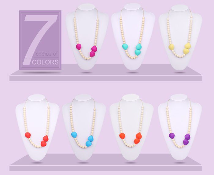 Baby-safe silicone beads jewelry necklace