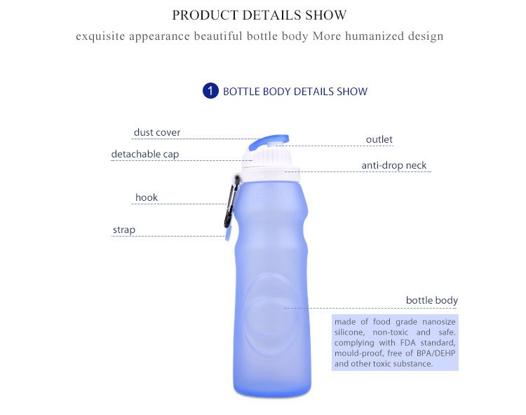 durable, light, foldable travel water bottle