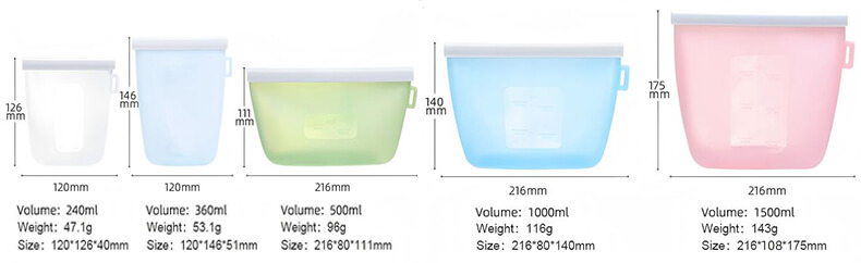 silicone Bag Wholesale Size silicone Bag Wholesale Size