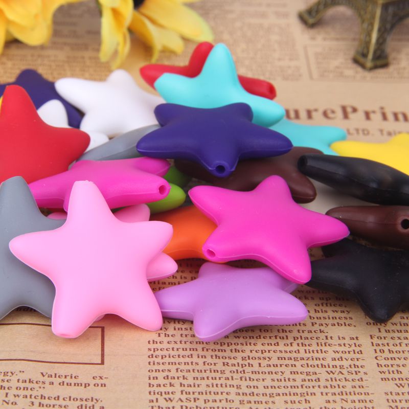 silicone star beads