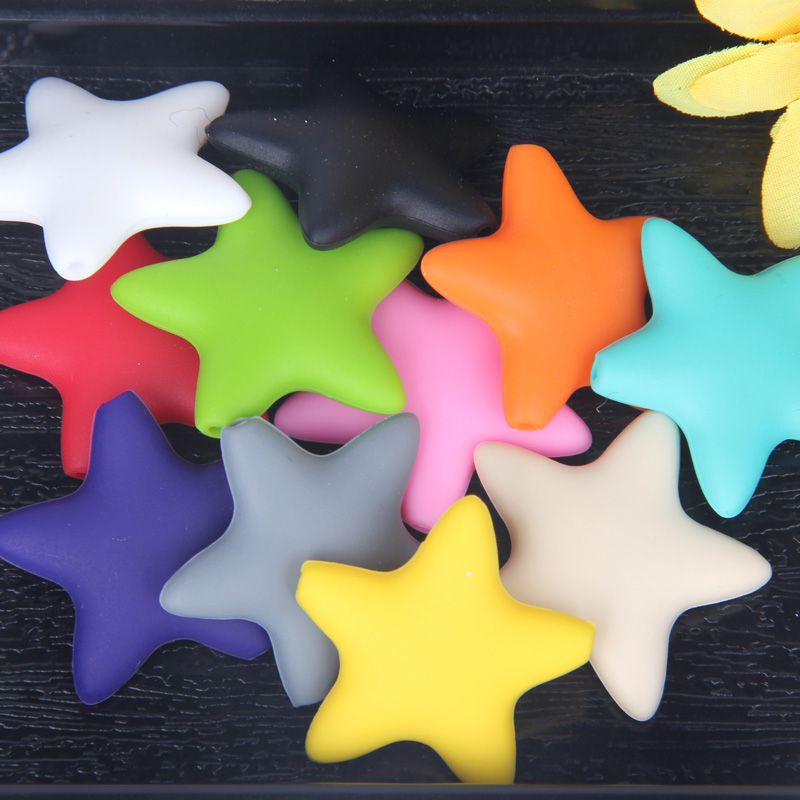 silicone star beads