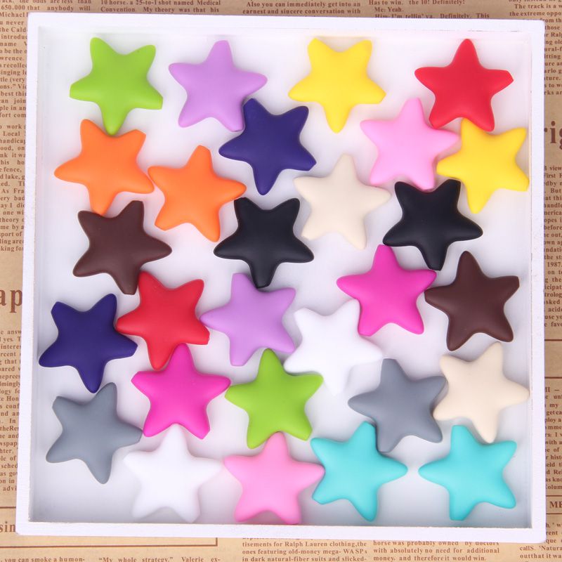 silicone star beads