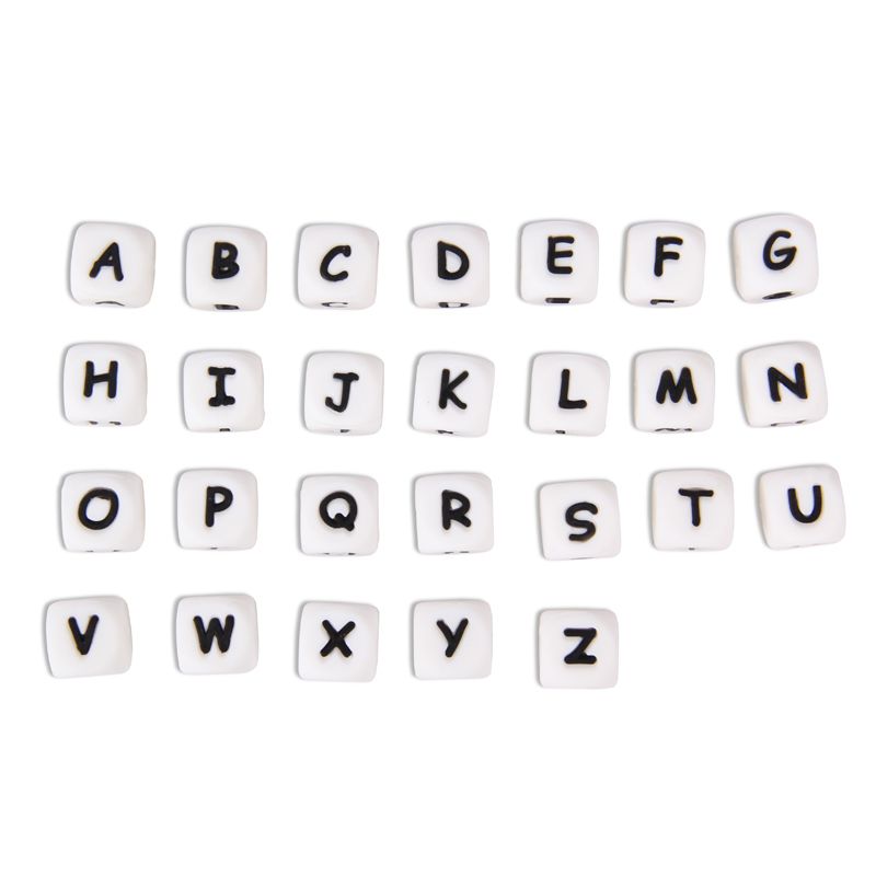 silicone alphabet beads