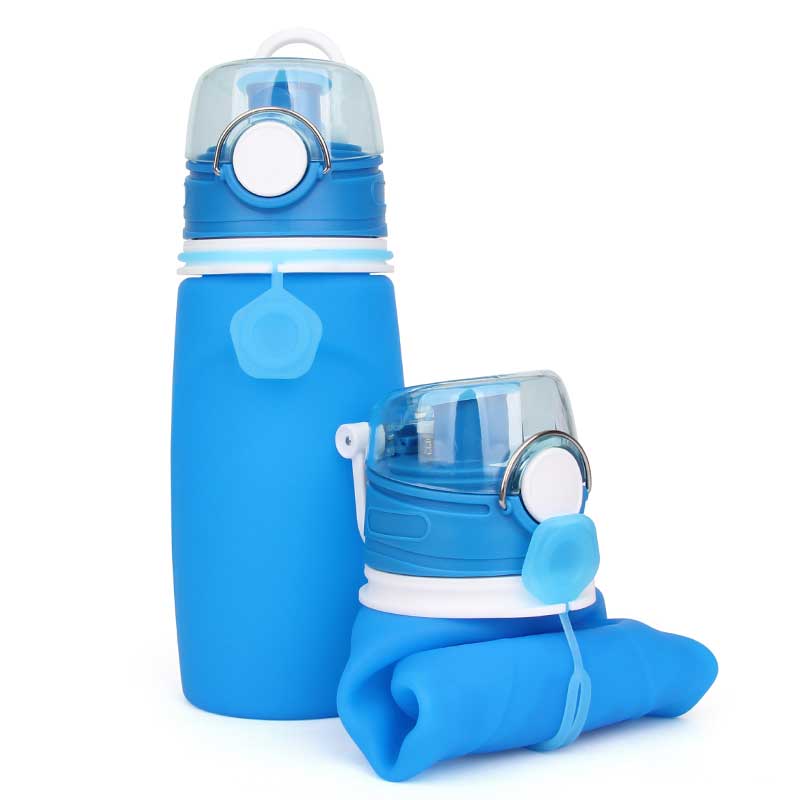 Adealink Folding Tumblerful New Outdoor Travel Silicone Retractable Telescopic Collapsible Folding Water Bottle 