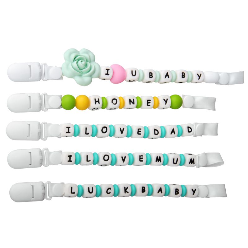 beads pacifier clip