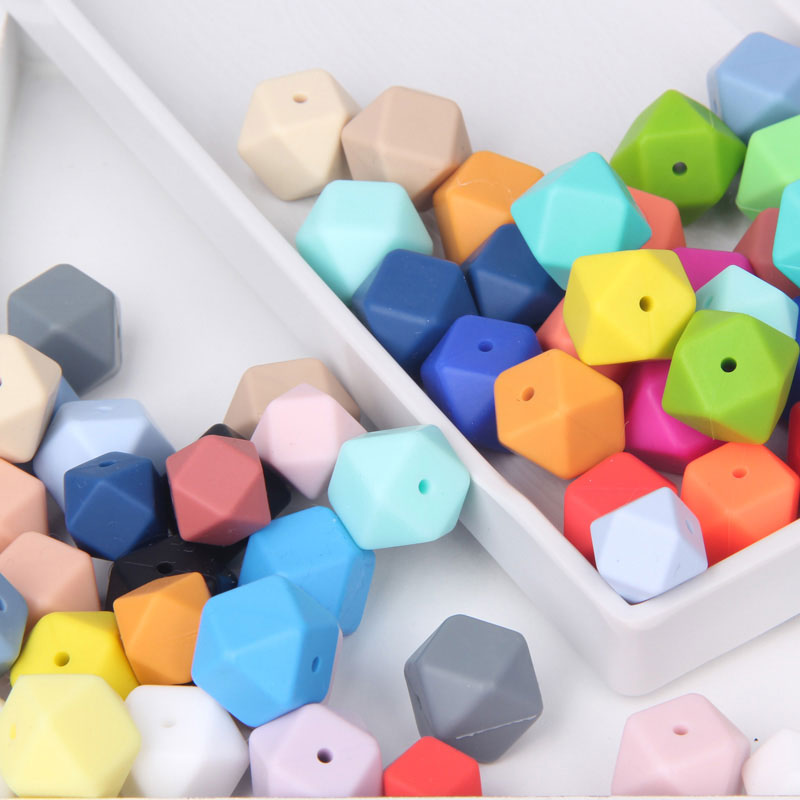 hexagon silicone beads