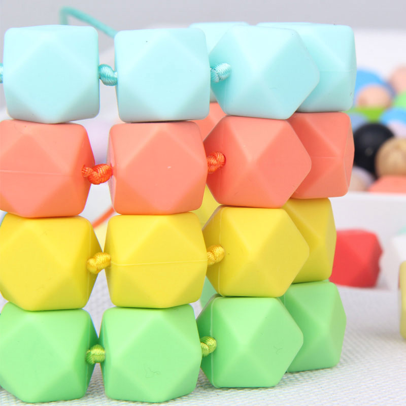 hexagon silicone beads