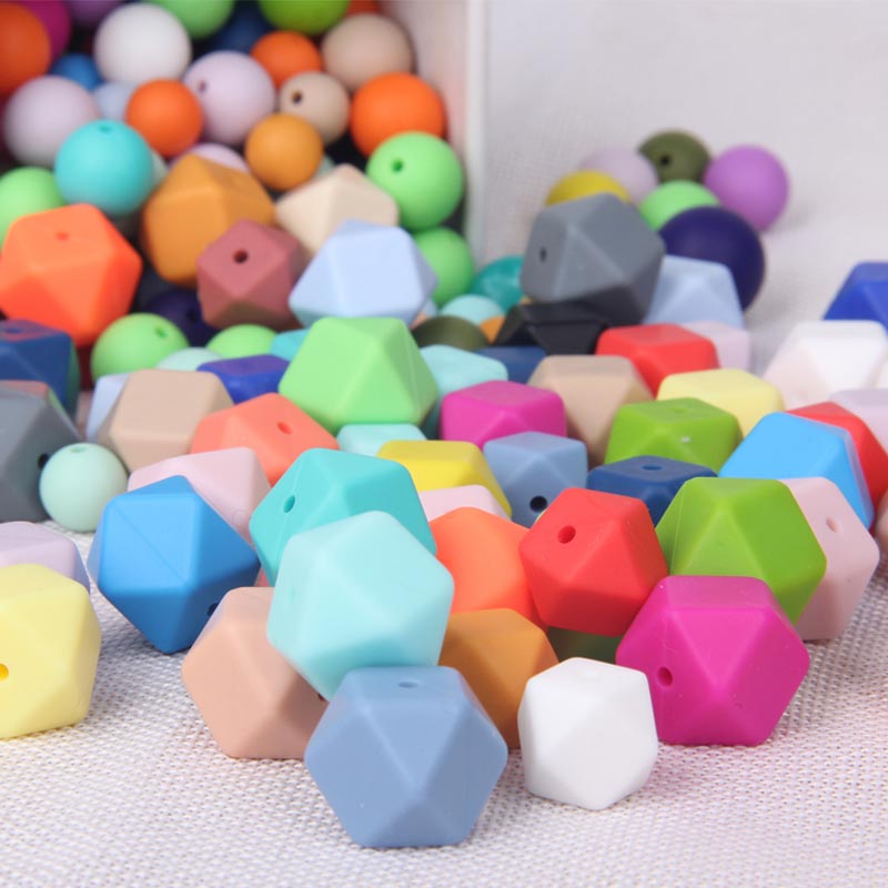 hexagon silicone beads