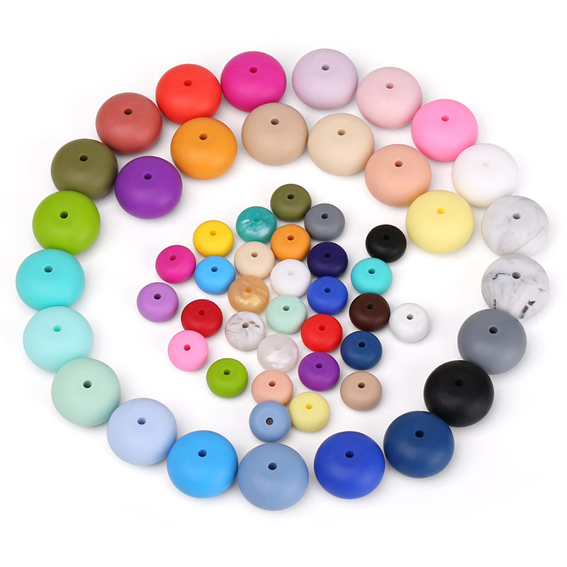 silicone teething beads bulk