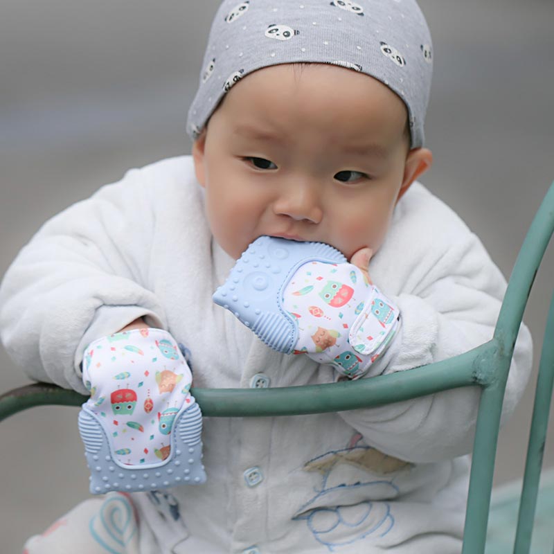 custom teething mittens