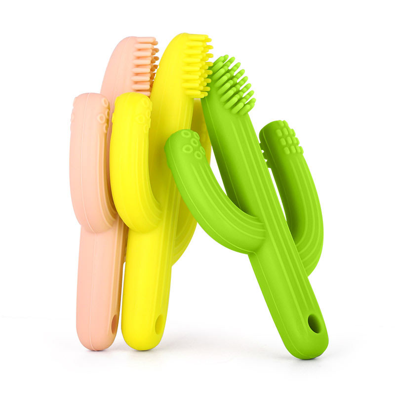 teething toothbrush cactus