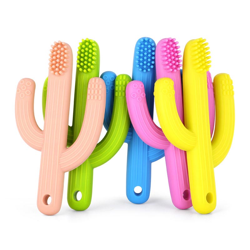 teething toothbrush cactus