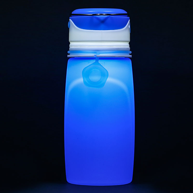 Led water bottle wholesale, collapsible bottles with lights in them