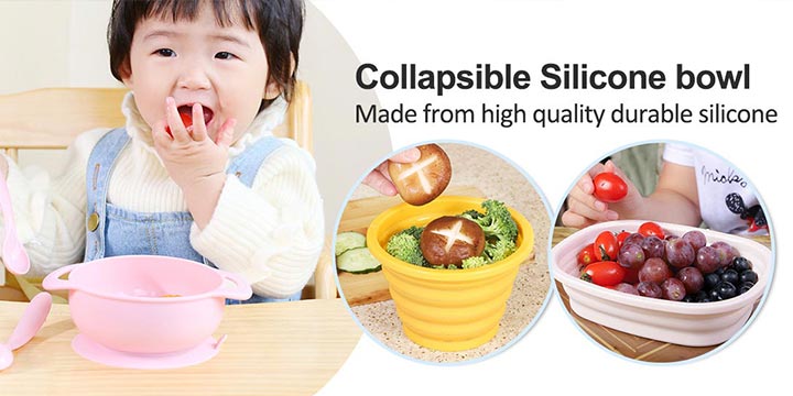 collapsible silicone bowl
