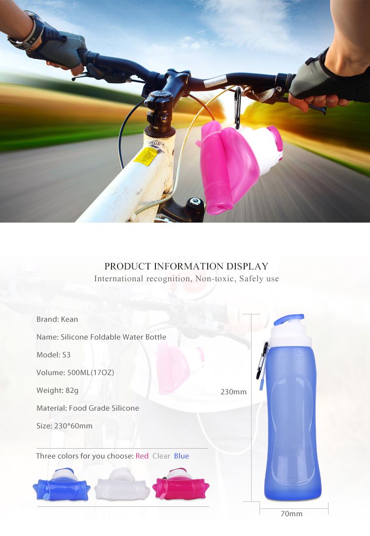 silicone foldable water bottle at cheap prices