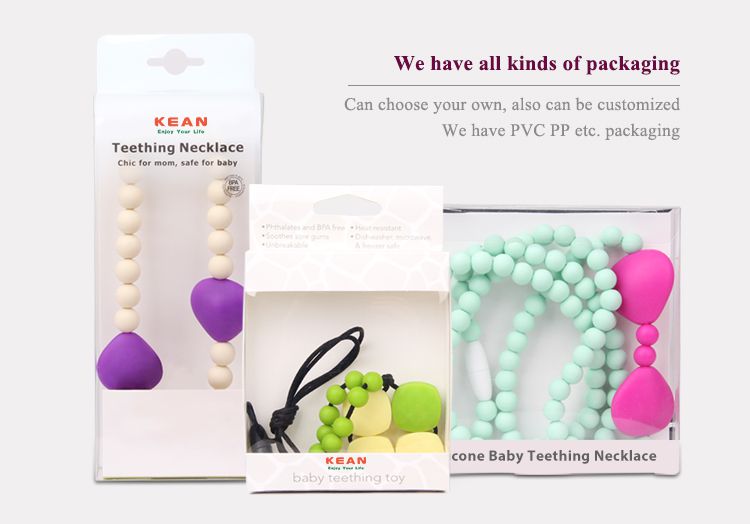 Silicone teething jewellery Customized packing