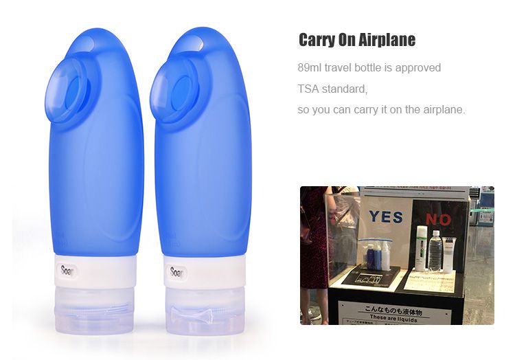 leak proof silicone travel bottle
