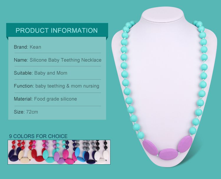 Soothe infant teething pain with kean 100% silicone jewellery