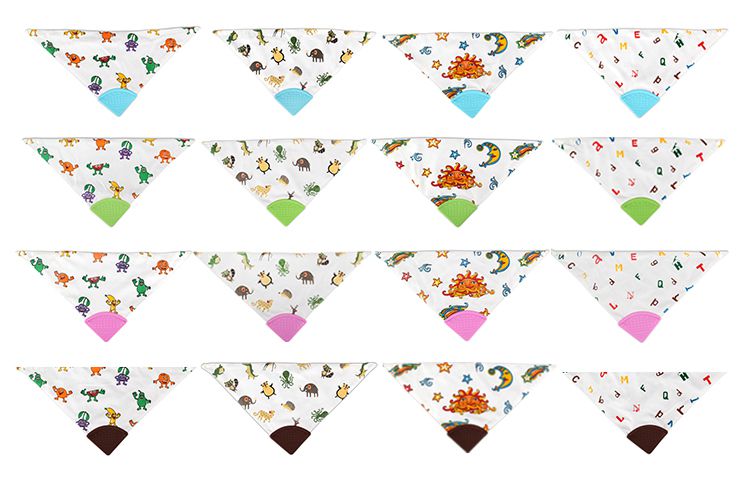 Teething bibs for babies, Baby Feeding teething chew bib with soft teether