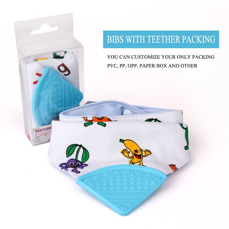 Bib with teether packing