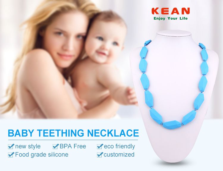 Silicone mom teething necklace can soothe a teething baby