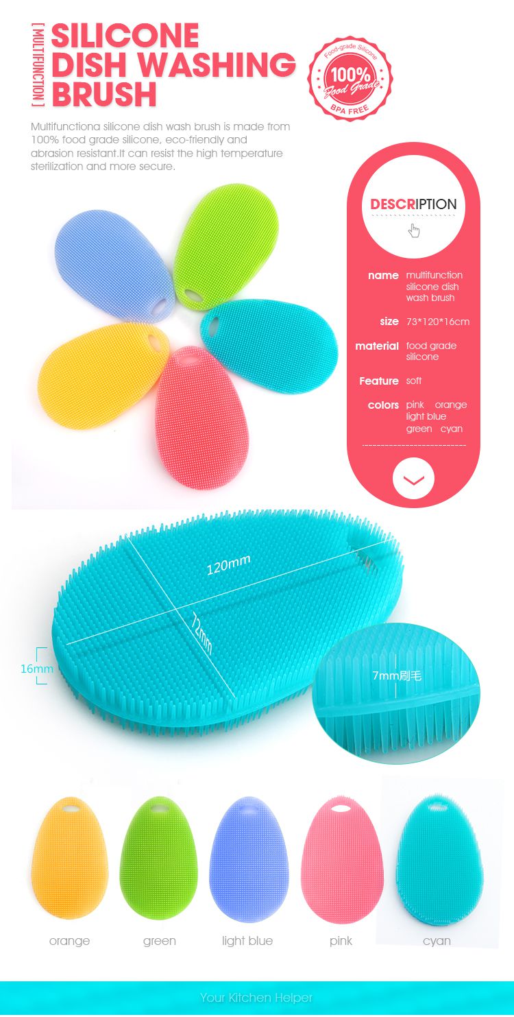 multipurpose silicone kitchen brush