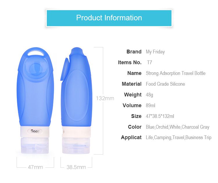 Squeezable travel bottles
