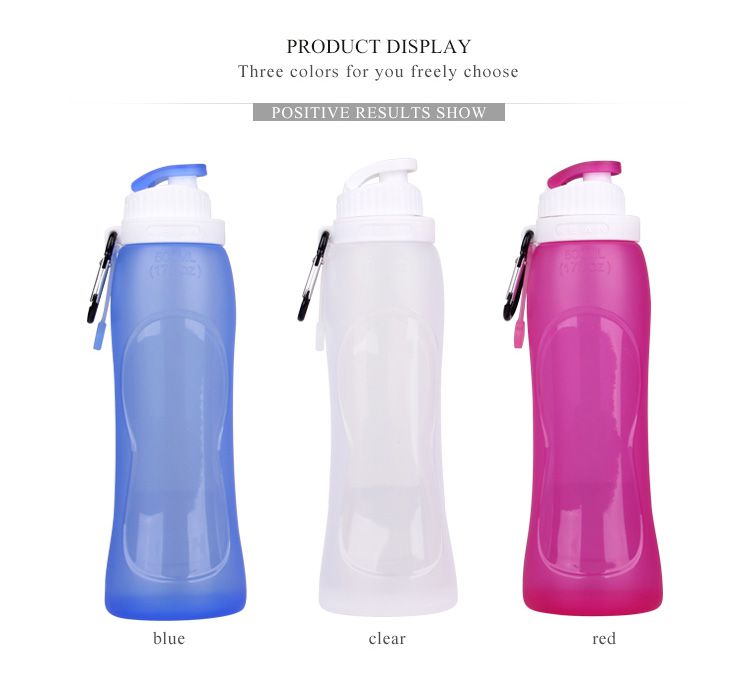 portable silicone collapsible water bottle