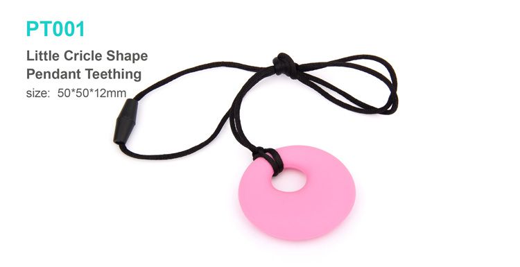 Silicone teething pendant, bpa free food grade silicone pendant safe for baby