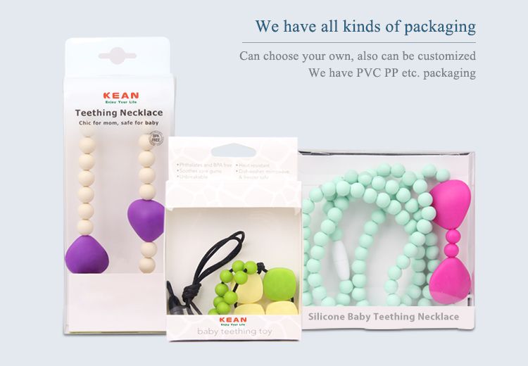 teething necklace packaging