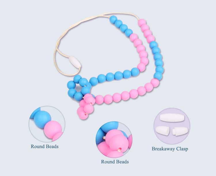 silicone mom teething necklace