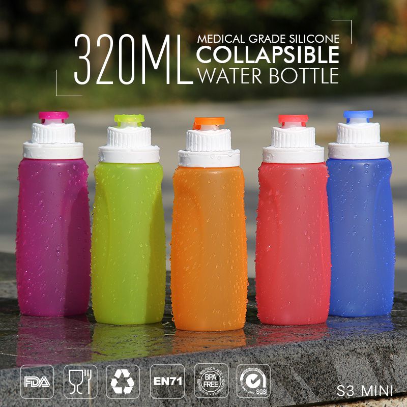 Silicone Collapsible Water Container, Pocket-size water bottle