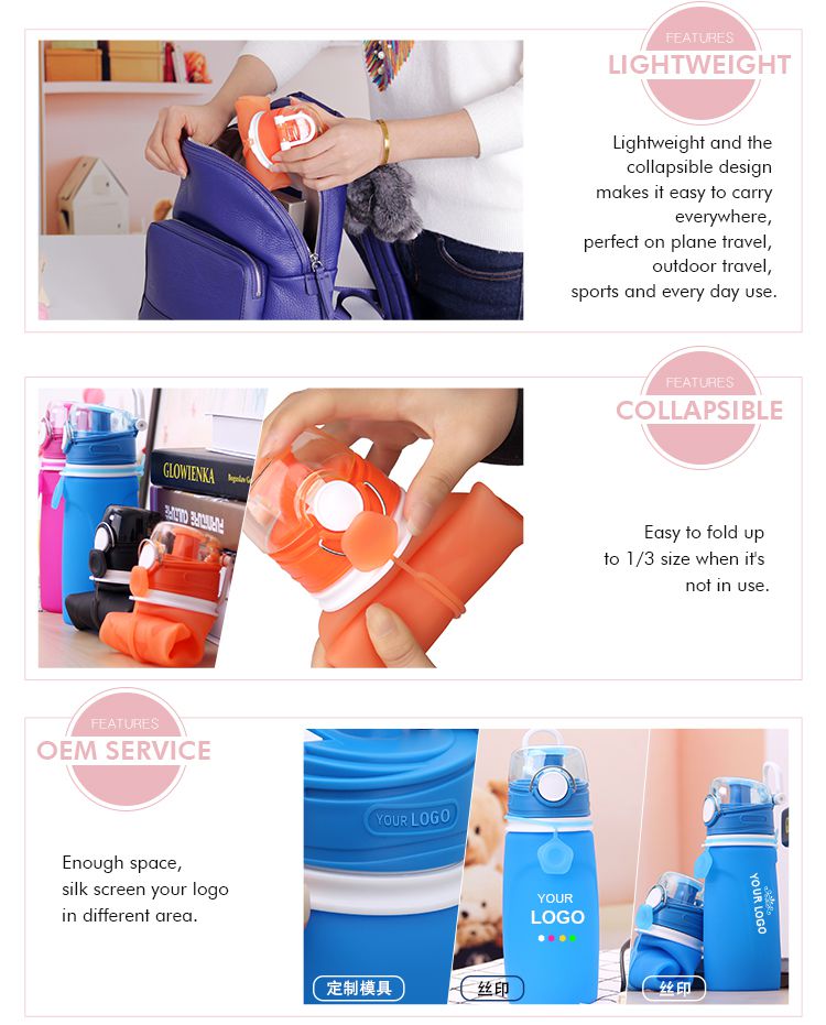 collapsible travel drink bottle