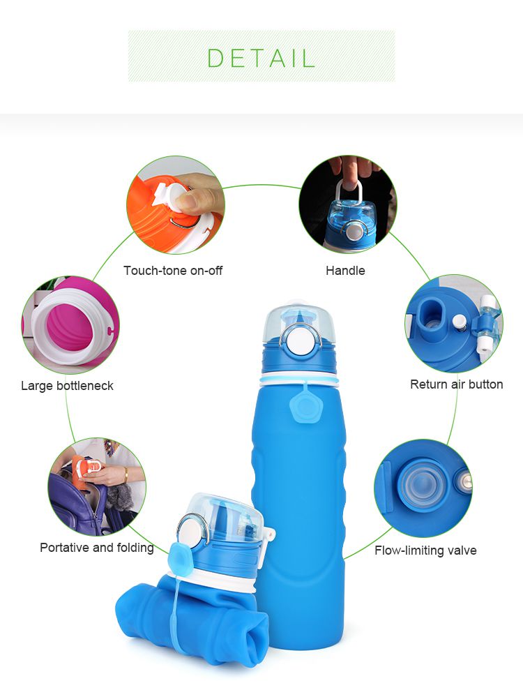 silicone roll up water bottle
