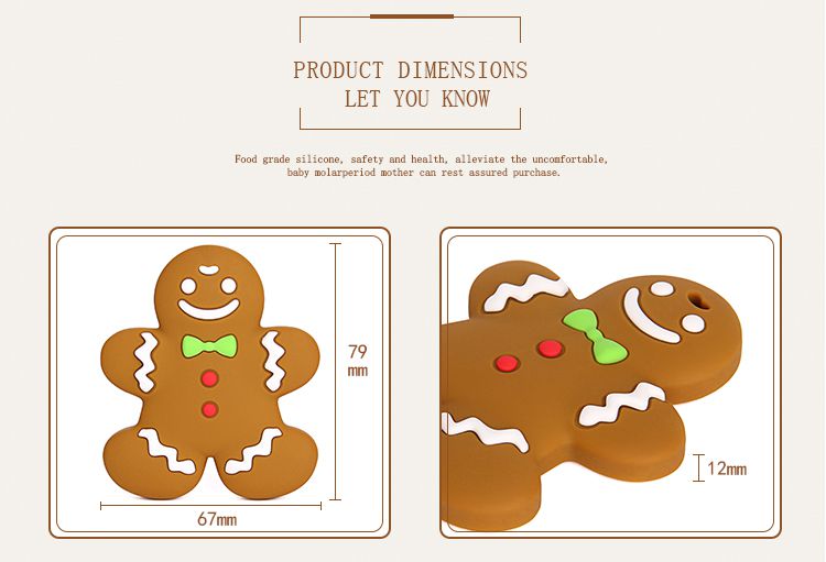 Silicone Ginger Cookies Teether