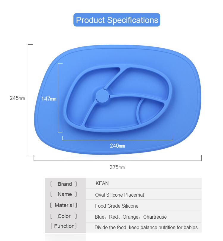 One-piece silicone placemat + plate