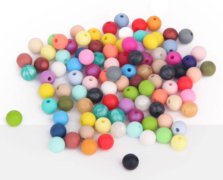 Silicone baby teething beads for teething jewelry