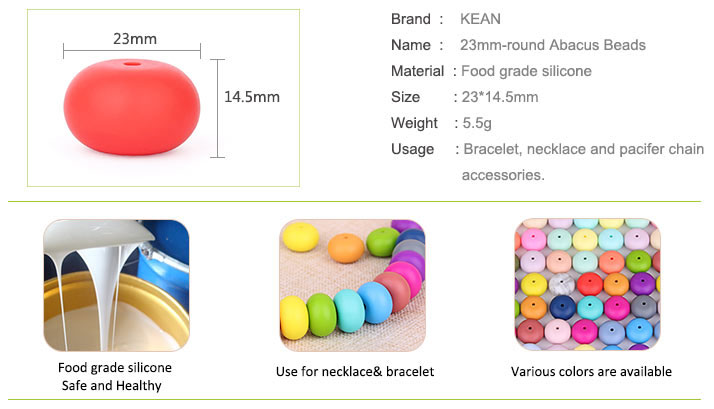 23 mm silicone beads loose