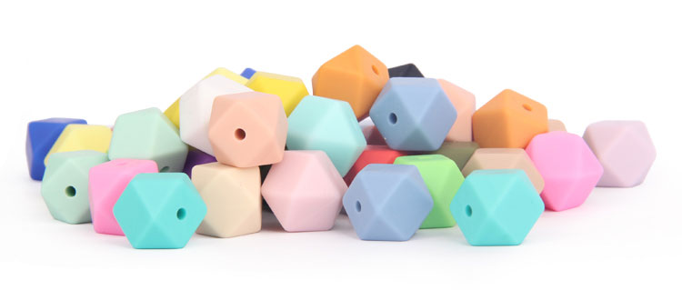 hexagon silicone beads