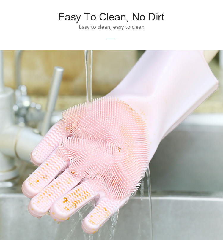 Kuber Industries Multi-Purpose Silicon Gloves For Kitchen Cleaning