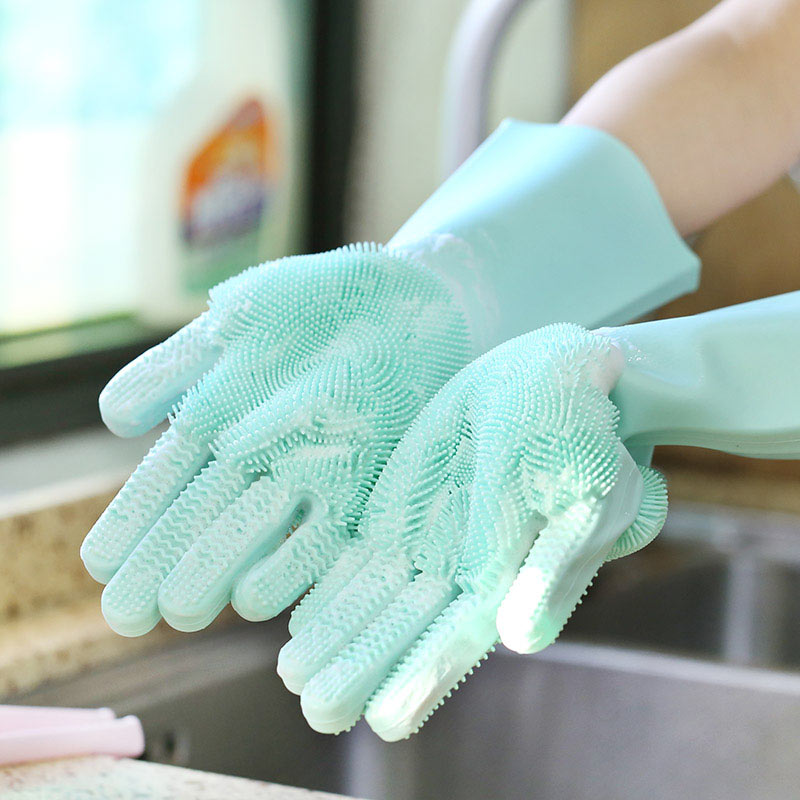 Silicone dishwashing gloves