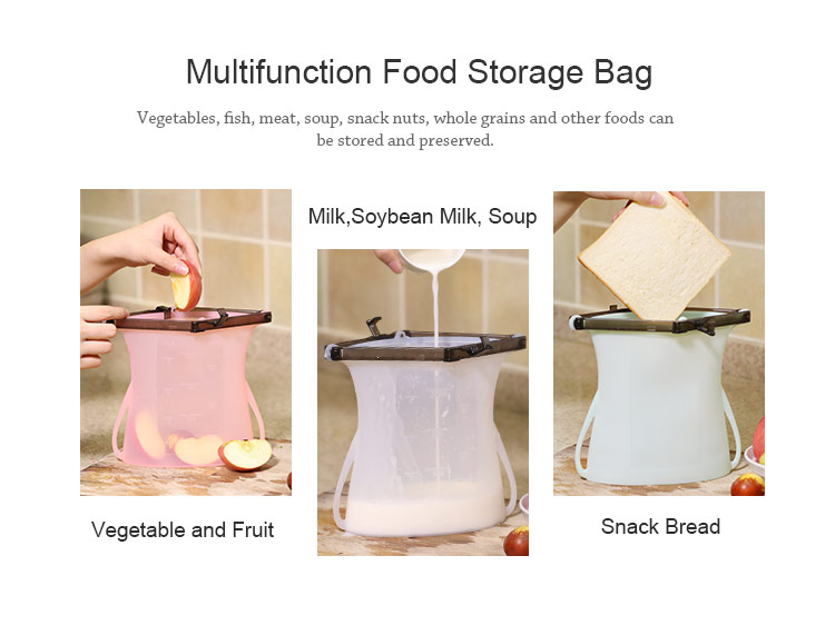  Silicone Food Storage Bags